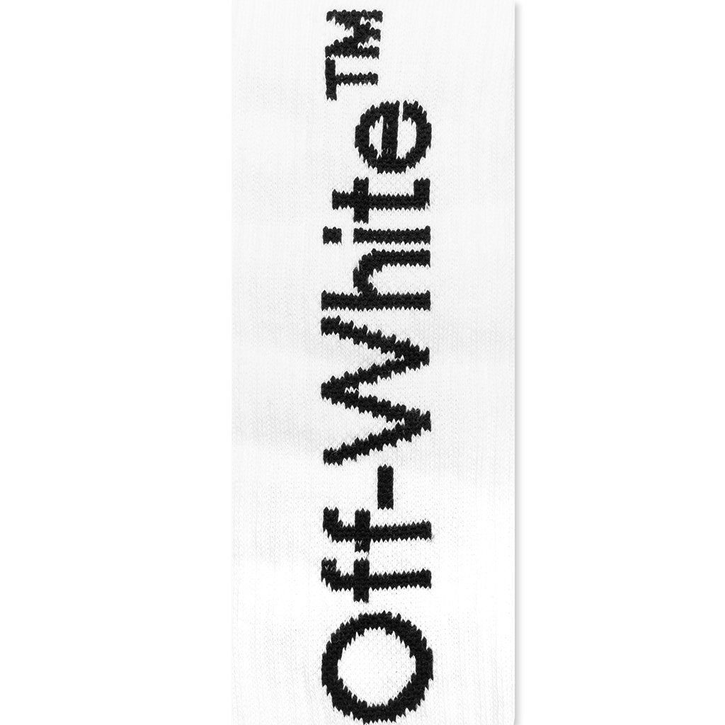 Arrow Mid Length Socks - White/Black FW20