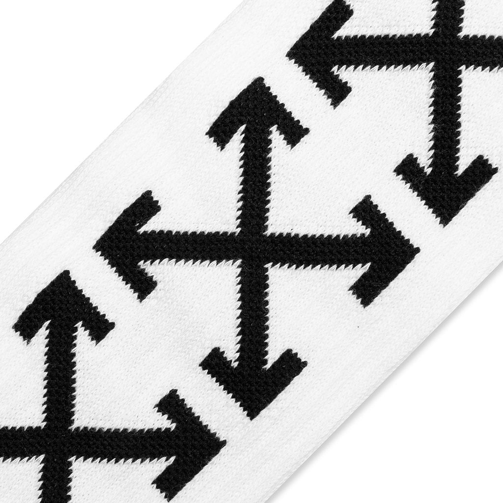 Arrow Mid Length Socks - White/Black FW20