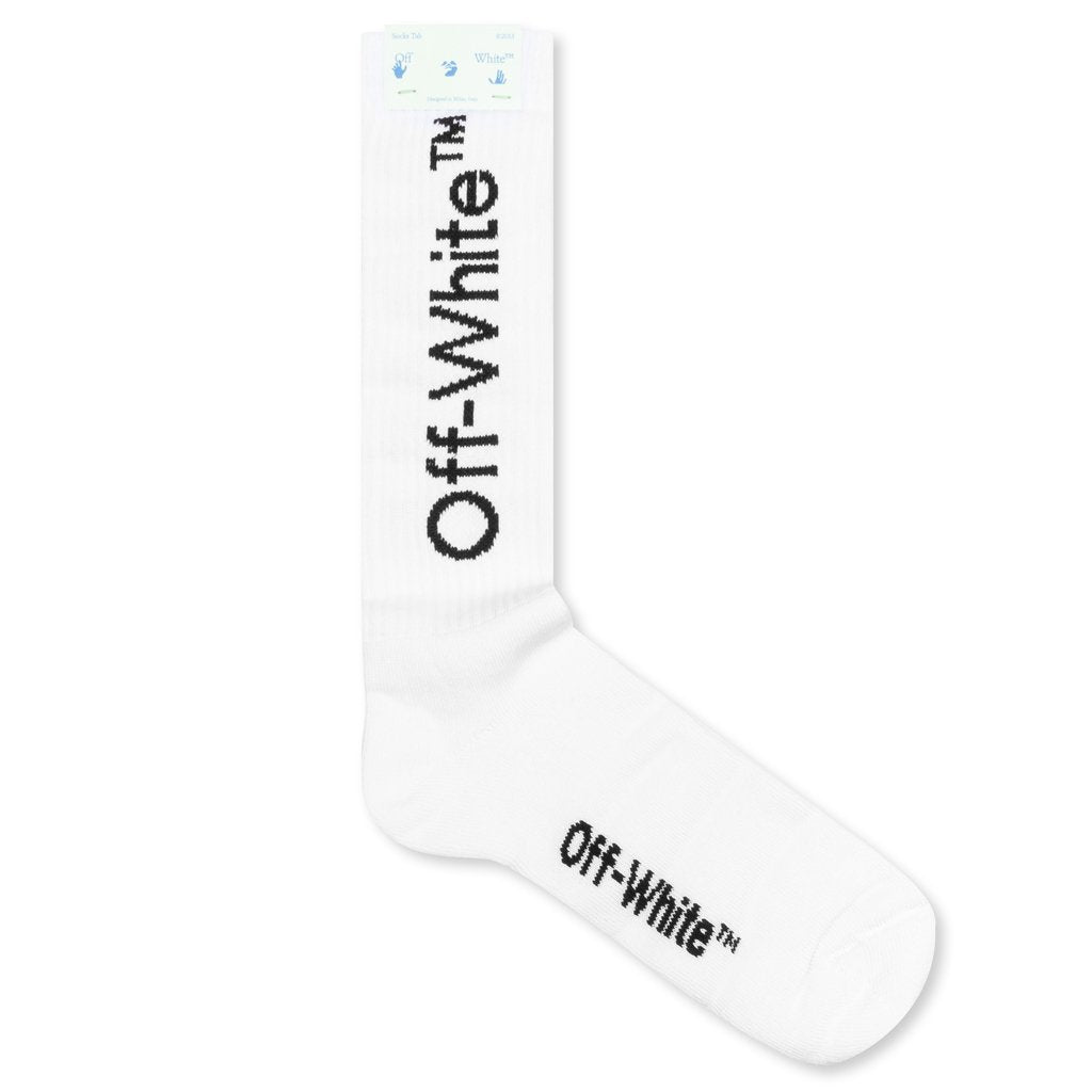 Arrow Mid Length Socks - White/Black FW20