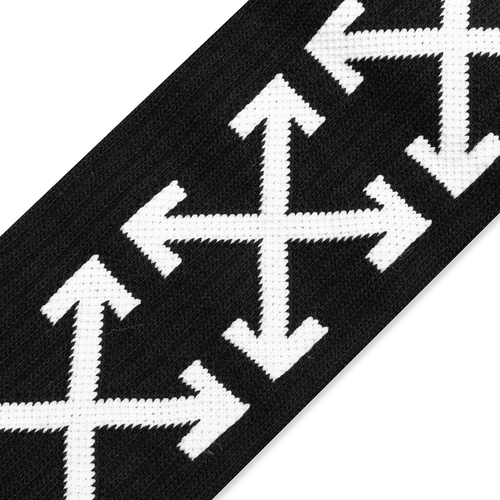 Arrows Mid Length Socks - Black/White