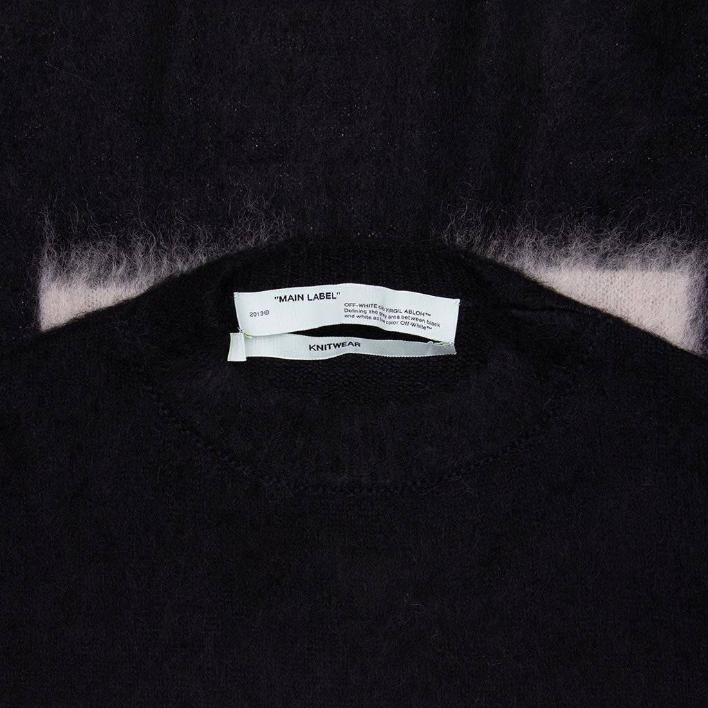 Brushed Mohair Crewneck - Black/Multi