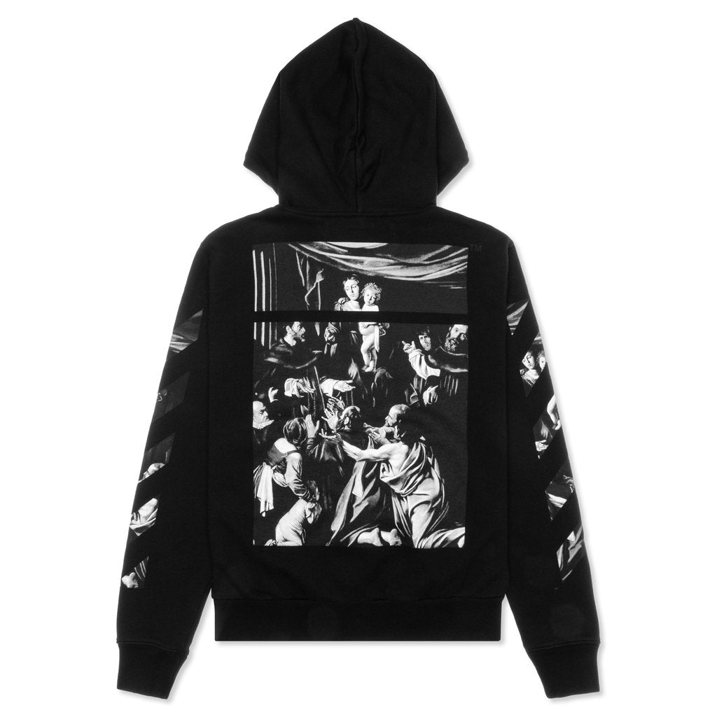 Caravaggio Square Slim Zip Hoodie - Black/Multi
