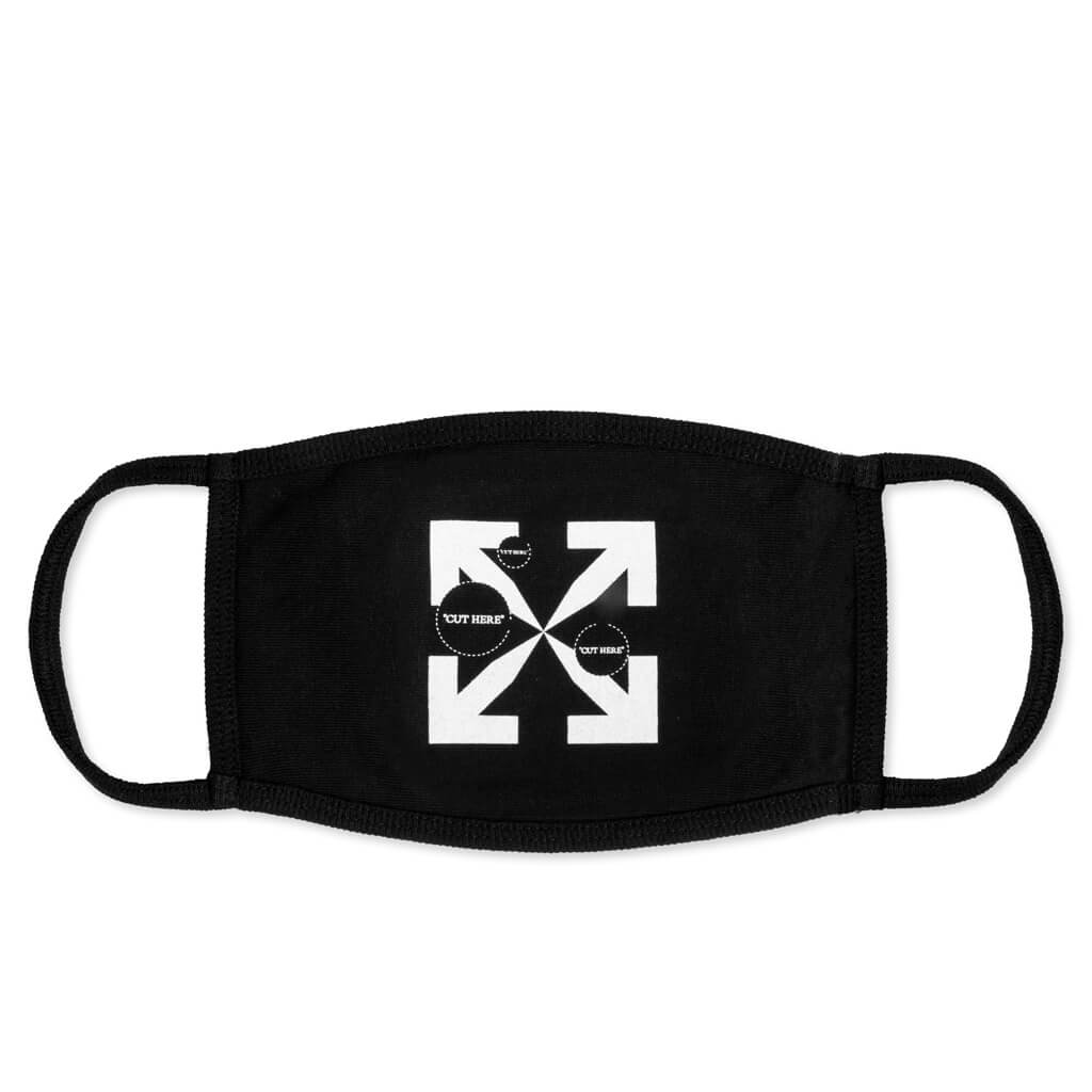 Cut Here Mask - Black/White