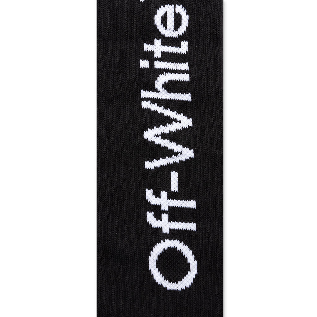 Diag Mid Length Socks - Black/White F20