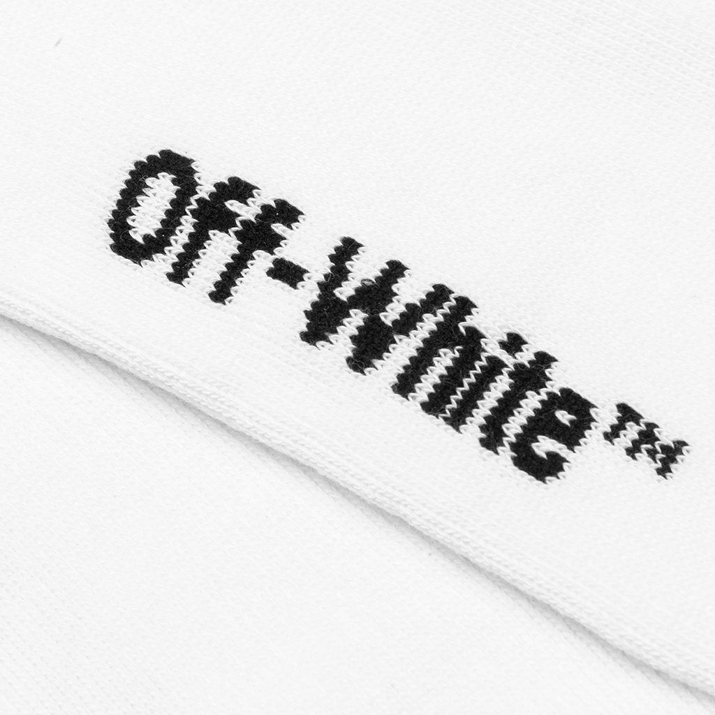 Diag Mid Length Socks - White/Black FW20