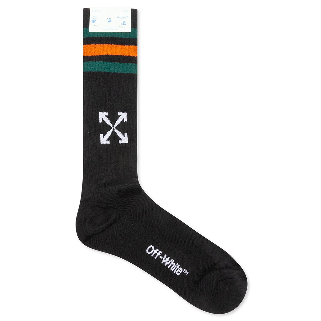 Extra Long Sport Socks - Black/White