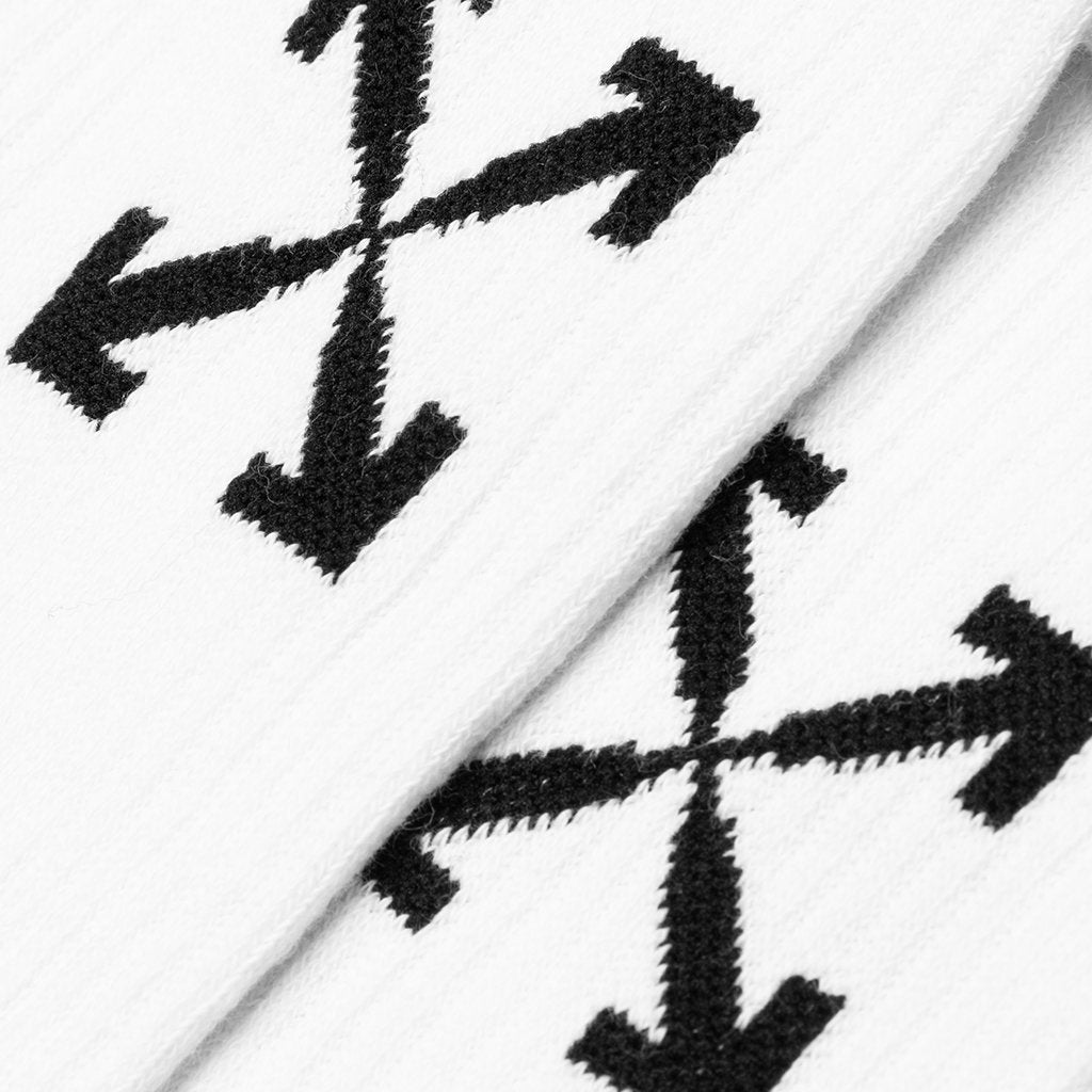 Extra Long Sport Socks - White/Black