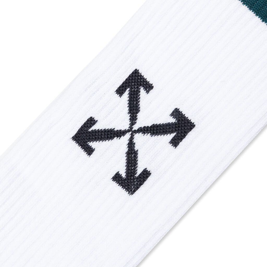 Extra Long Sport Socks - White/Red