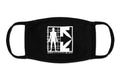 Half Arrow Mask - Black/White