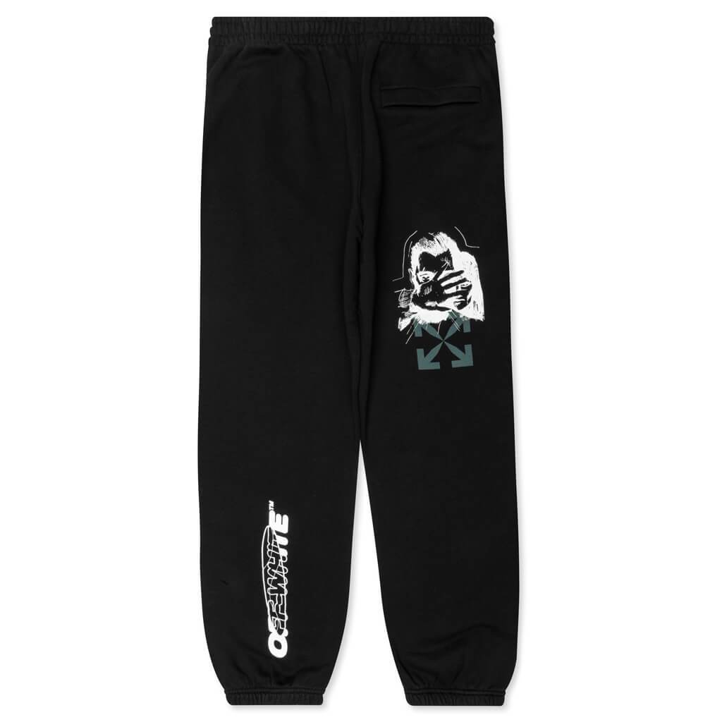 Hand Painters Slim Sweatpant - Black/White