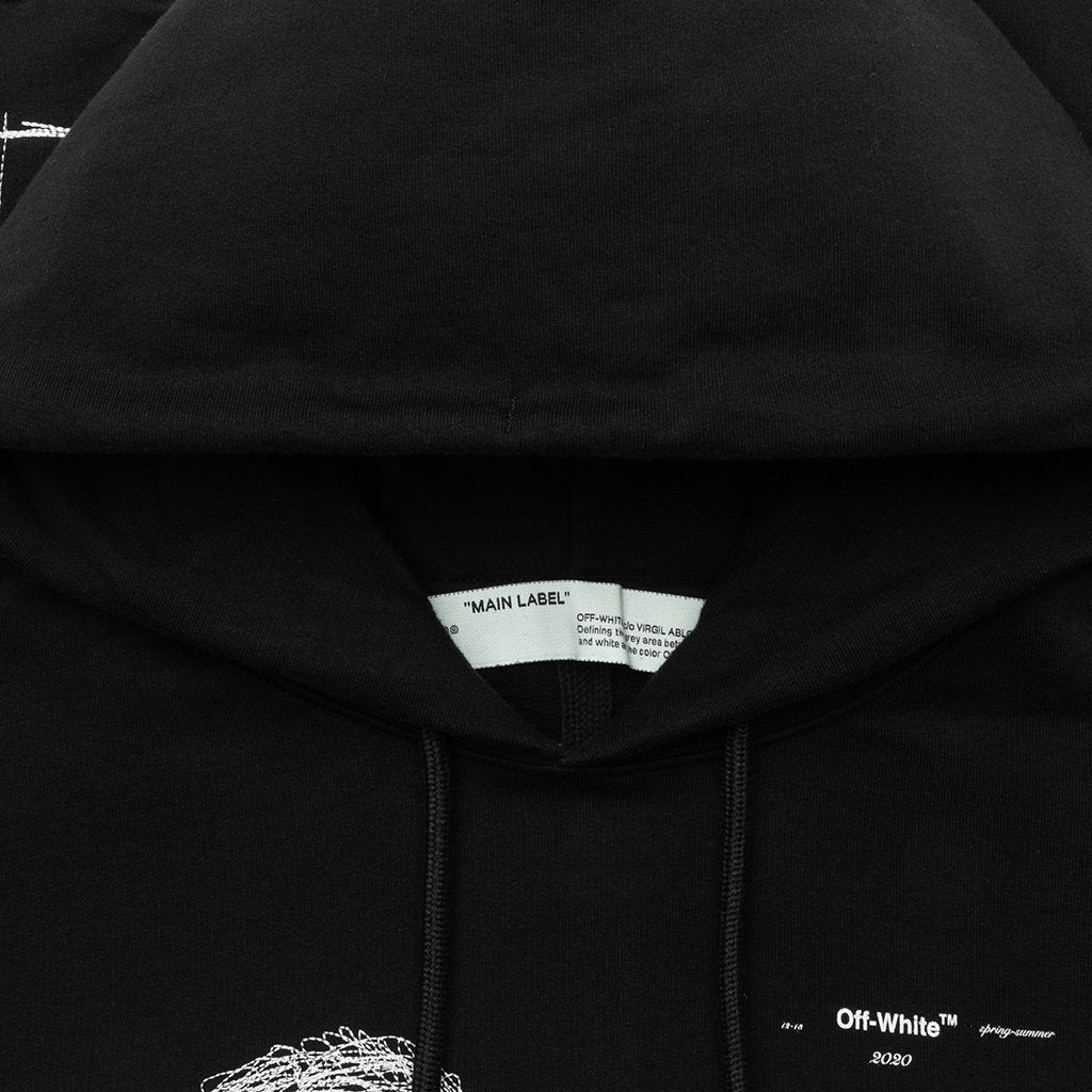 Little Girl Slim Hoodie - Black/Multi