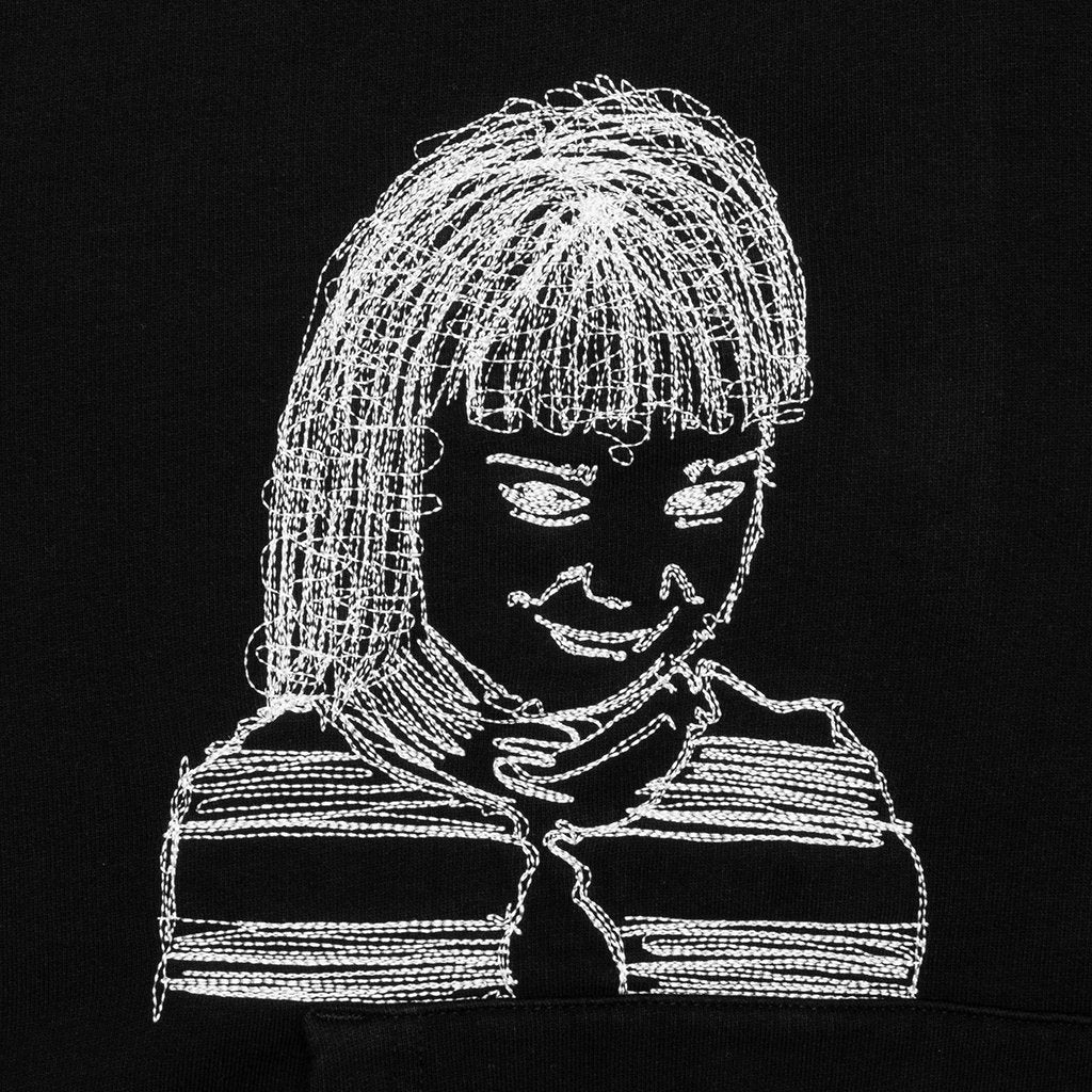 Little Girl Slim Hoodie - Black/Multi