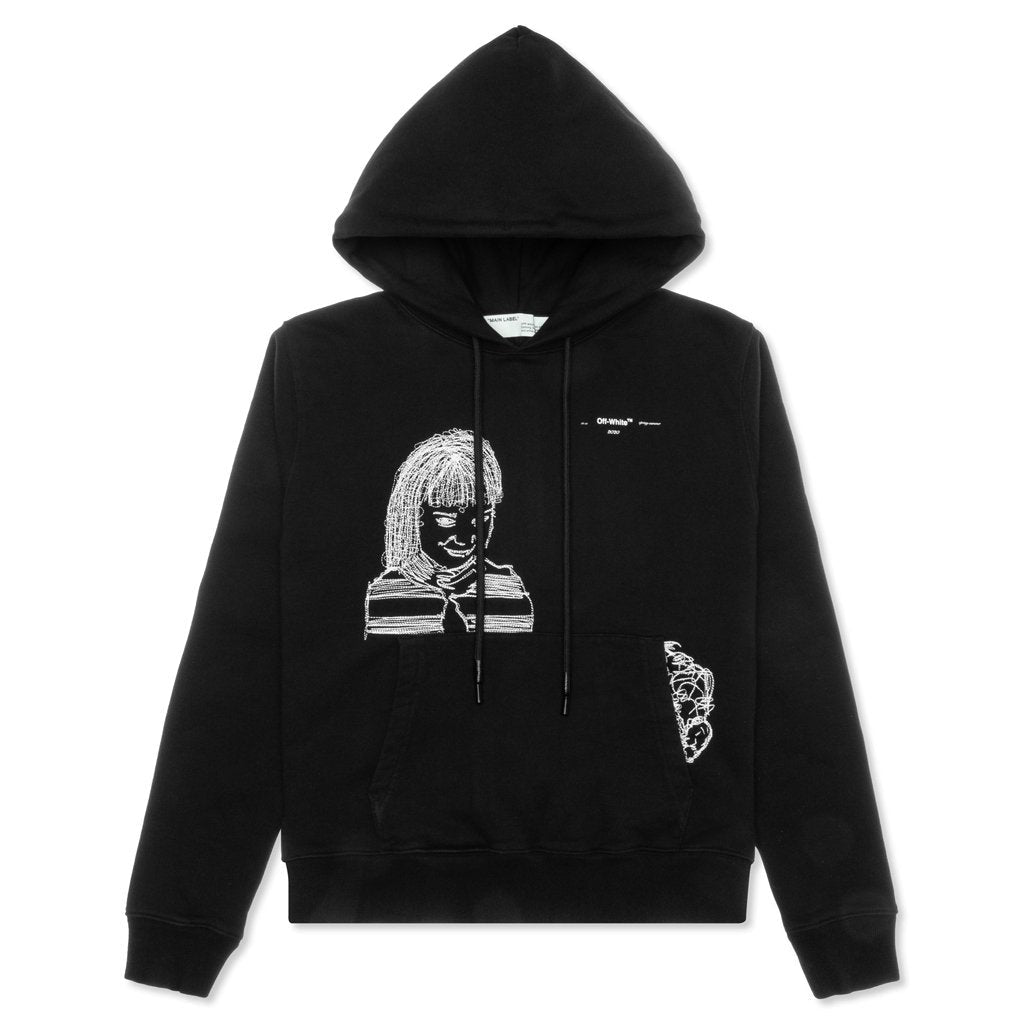 Little Girl Slim Hoodie - Black/Multi