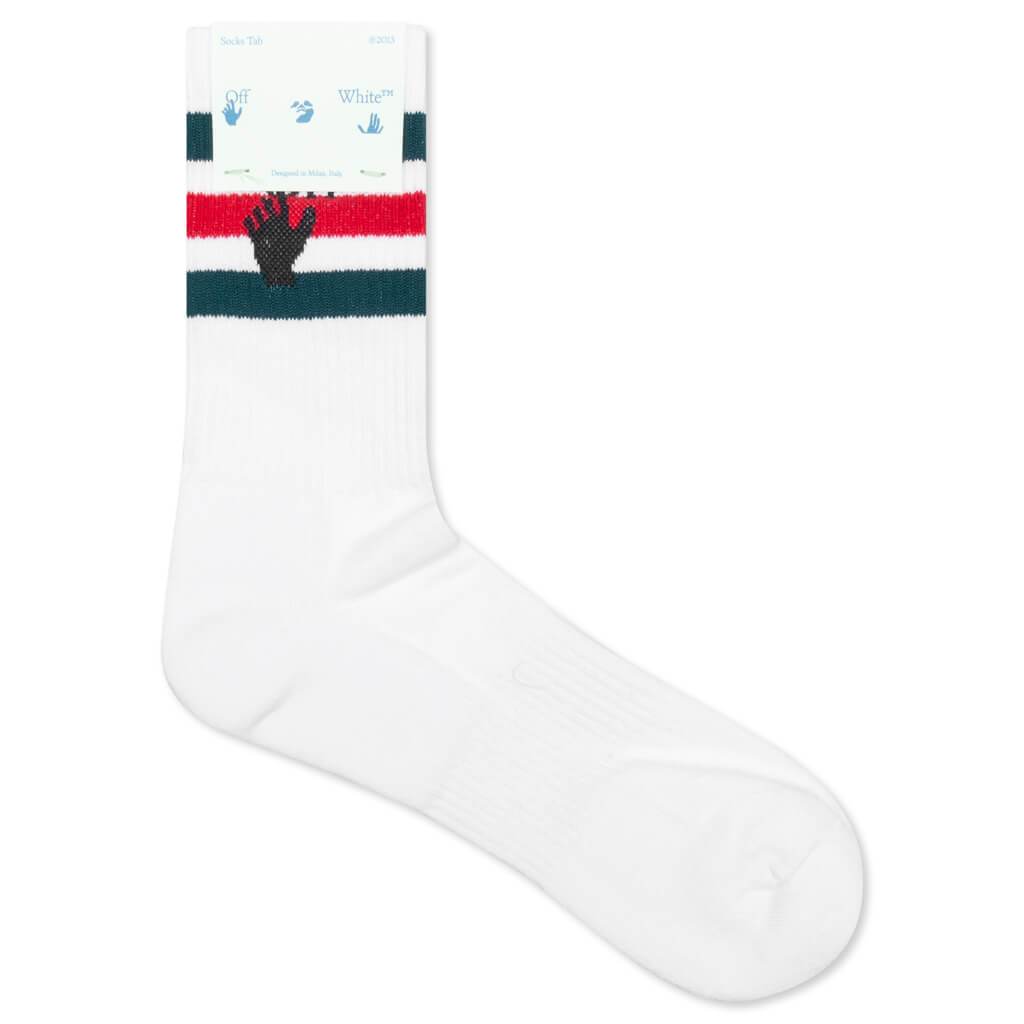 Mid Sport Socks - White/Red
