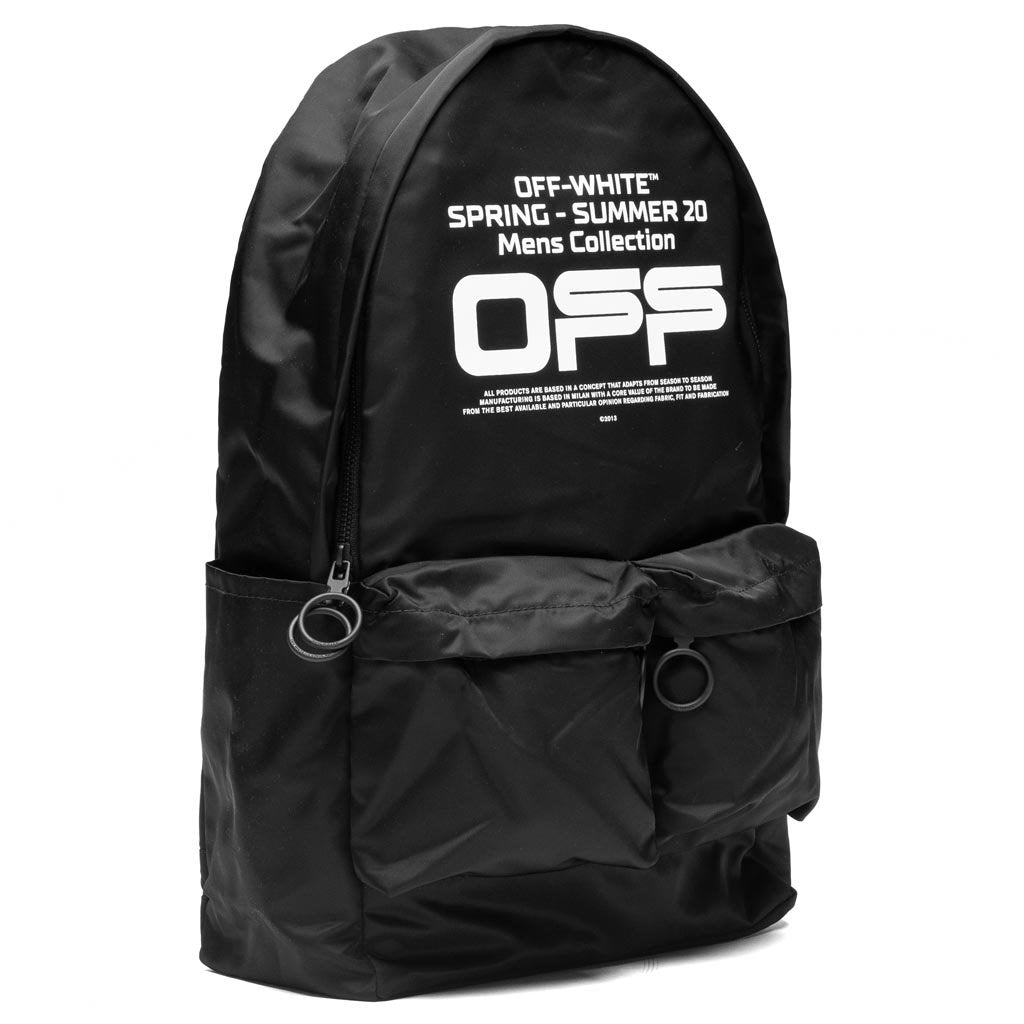 Off Wavy Logo Backpack - Black/White