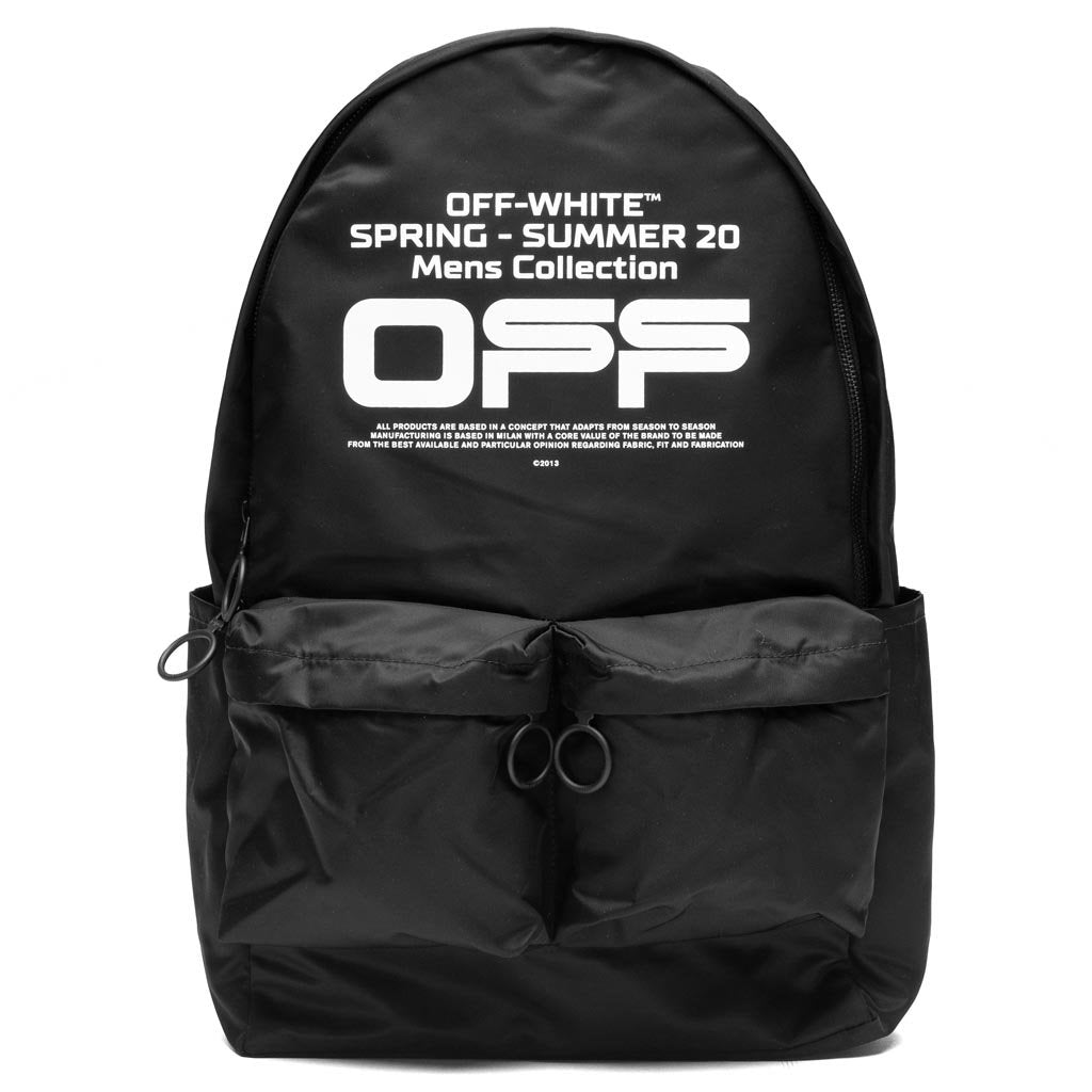 Off Wavy Logo Backpack - Black/White