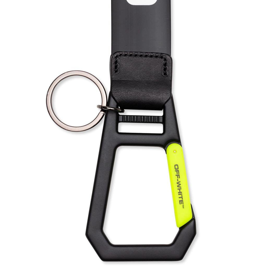 Off Wavy Rubber Key Holder - Black/White