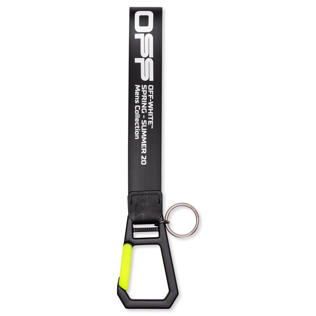 Off Wavy Rubber Key Holder - Black/White
