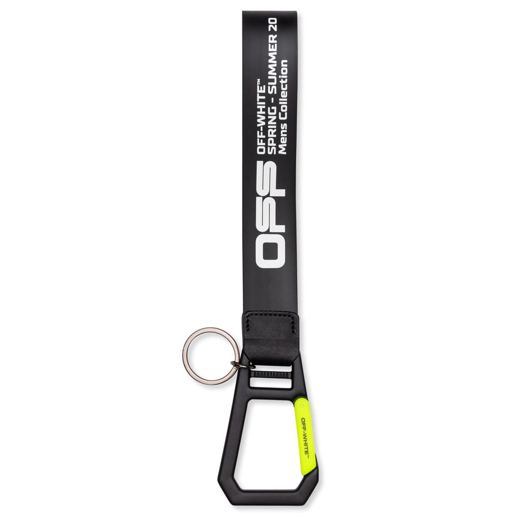 Off Wavy Rubber Key Holder - Black/White