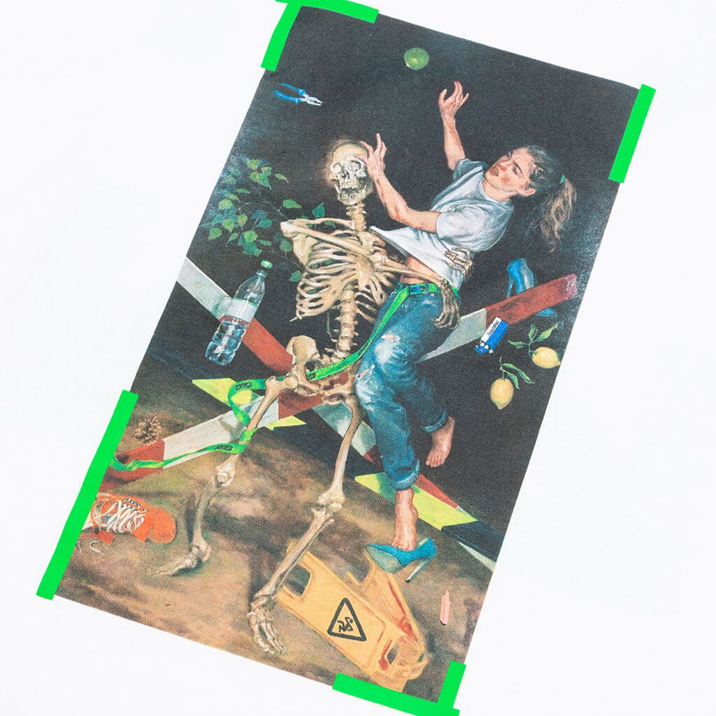 Pascal Print Over S/S Tee - White/Green