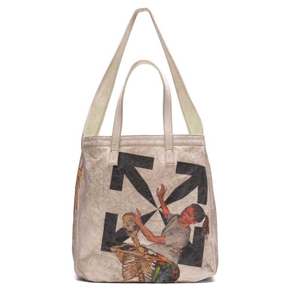 Pascal Vintage Canvas Tote Bag - Beige/Yellow