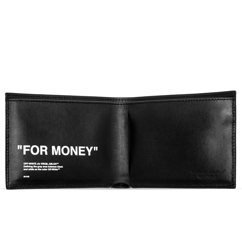 Quote Bifold Wallet - Silver/Black