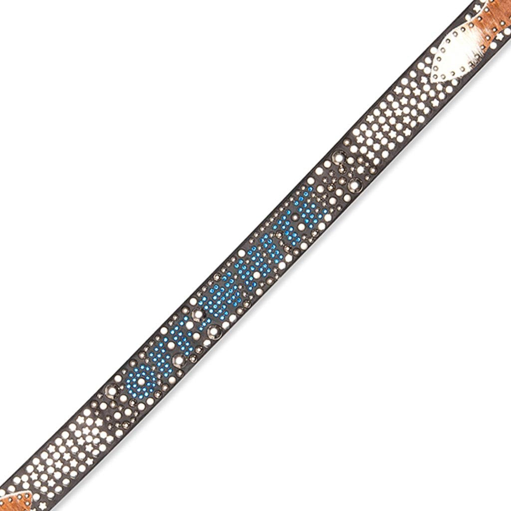 Studs Leather Belt - Black/Silver