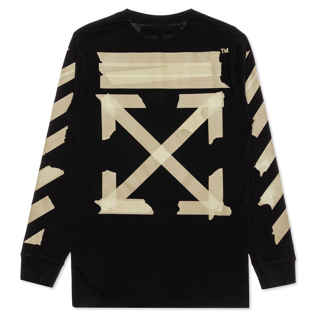 Tape Arrows L/S Tee - Black/Beige