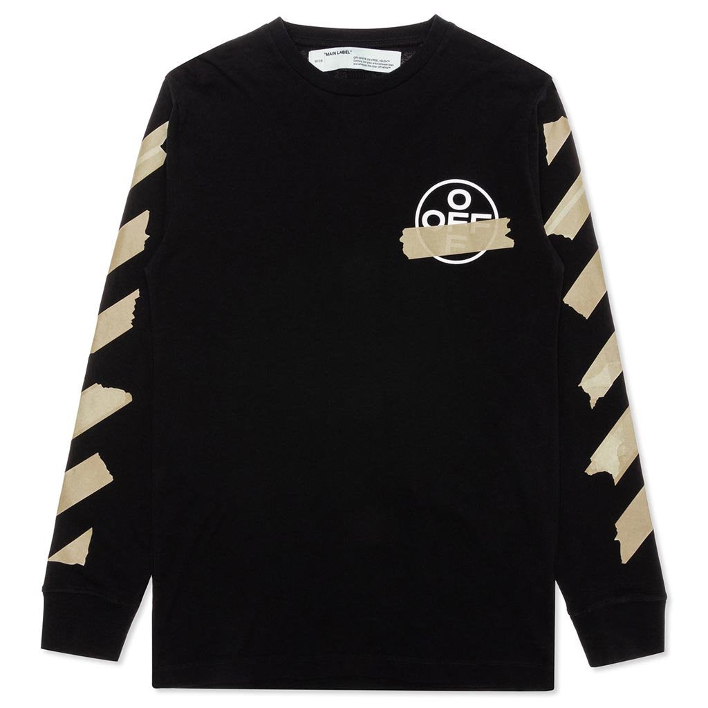 Tape Arrows L/S Tee - Black/Beige