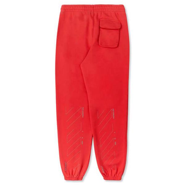 Unfinished Slim Sweatpant - Red/Silver