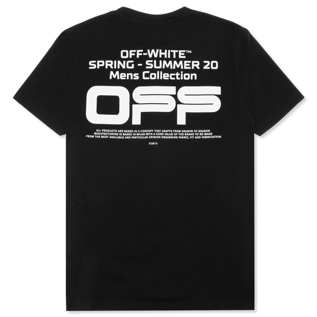 Wavy Line Logo S/S Slim Tee - Black/White