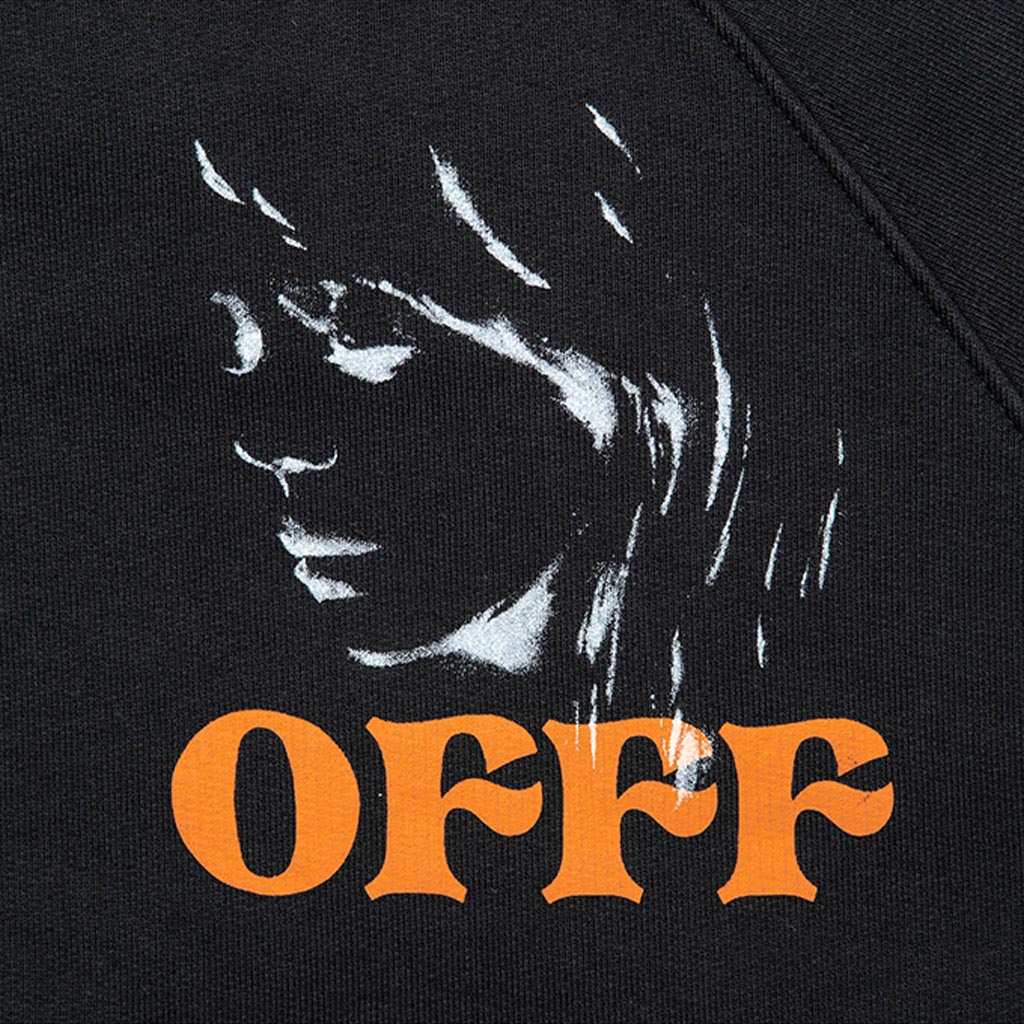 Woman Portrait Double Zip Hoodie - Black/Multi