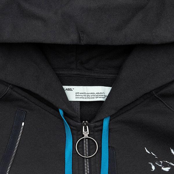 Woman Portrait Double Zip Hoodie - Black/Multi