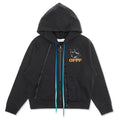 Woman Portrait Double Zip Hoodie - Black/Multi