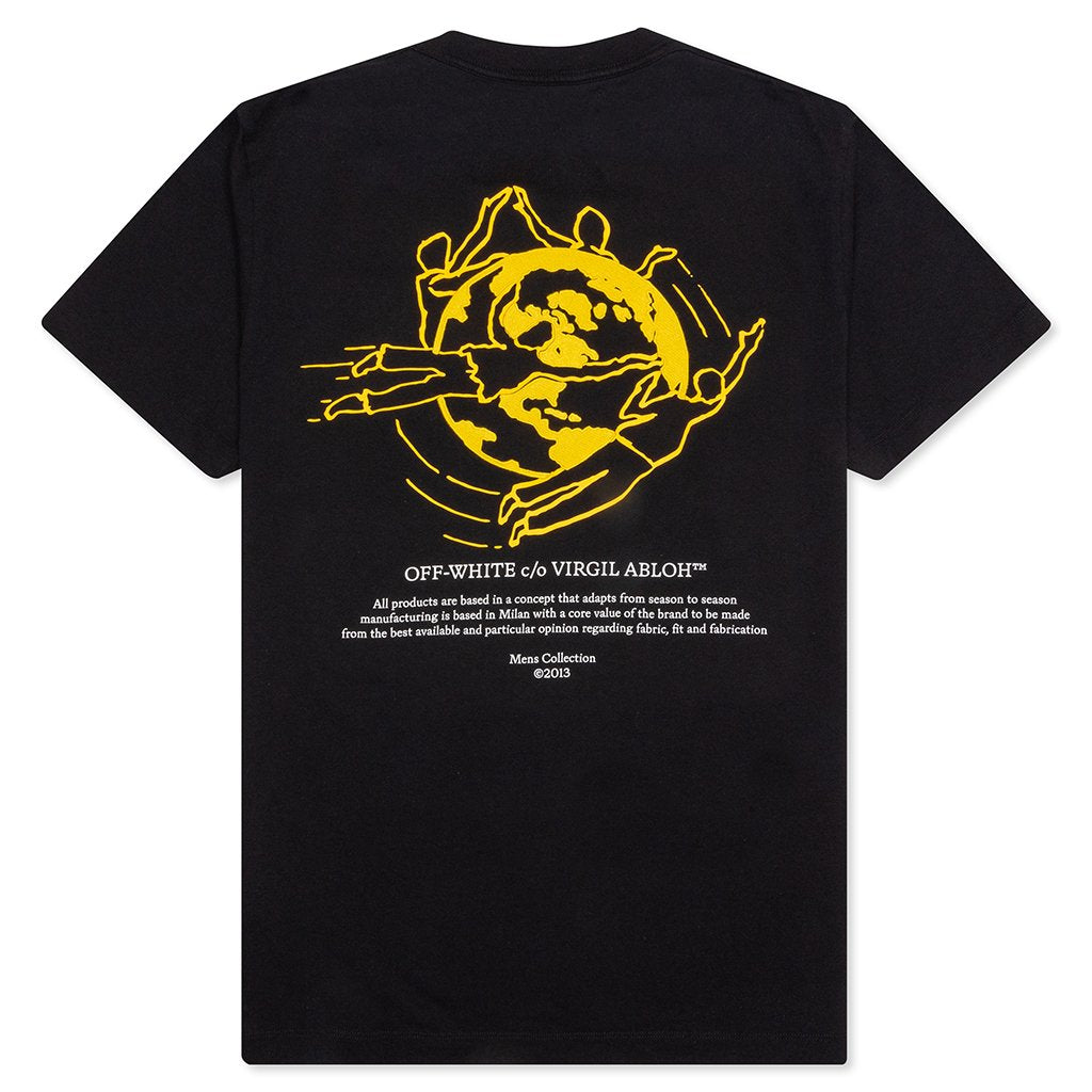 Worldwide Slim S/S Tee - Black/Ocher Yellow