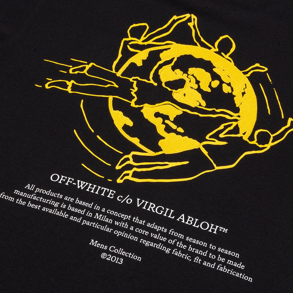 Worldwide Slim S/S Tee - Black/Ocher Yellow