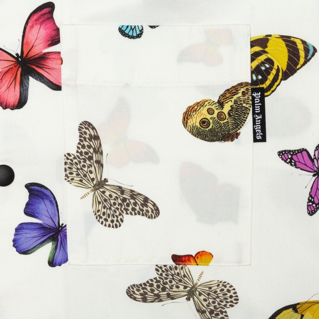 Butterflies Bowling Shirt - White/Multi