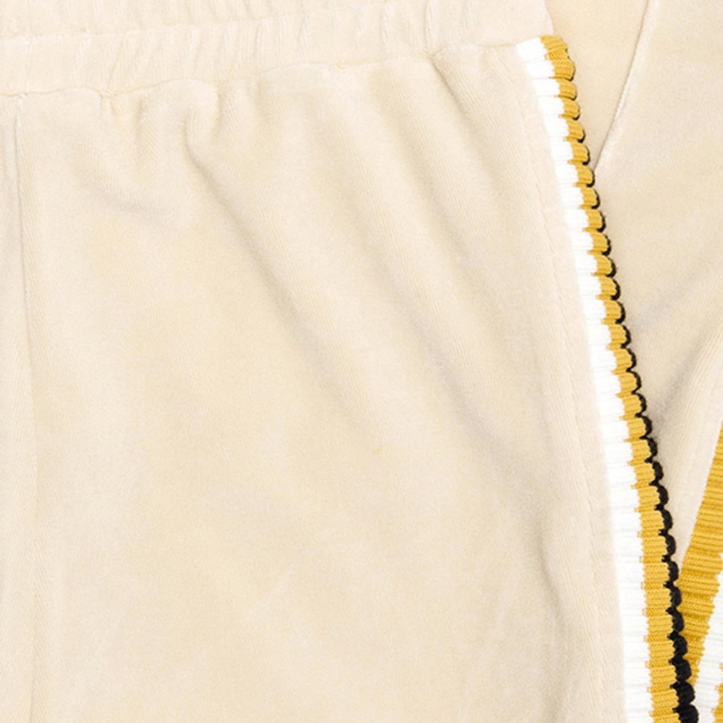 Chenille Slim Track Pants - Ecru White