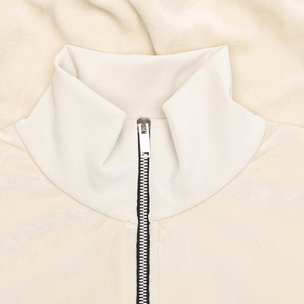 Chenille Track Jacket - Ecru White