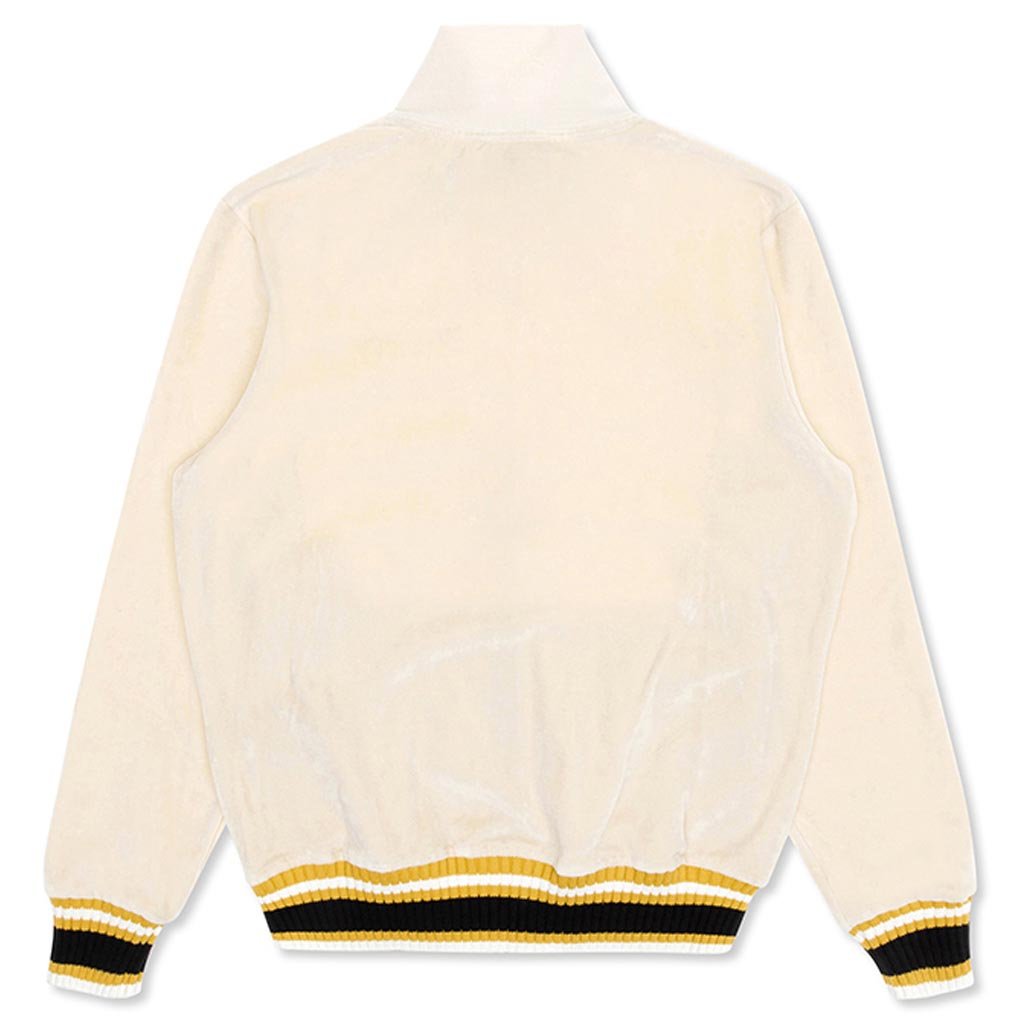 Chenille Track Jacket - Ecru White