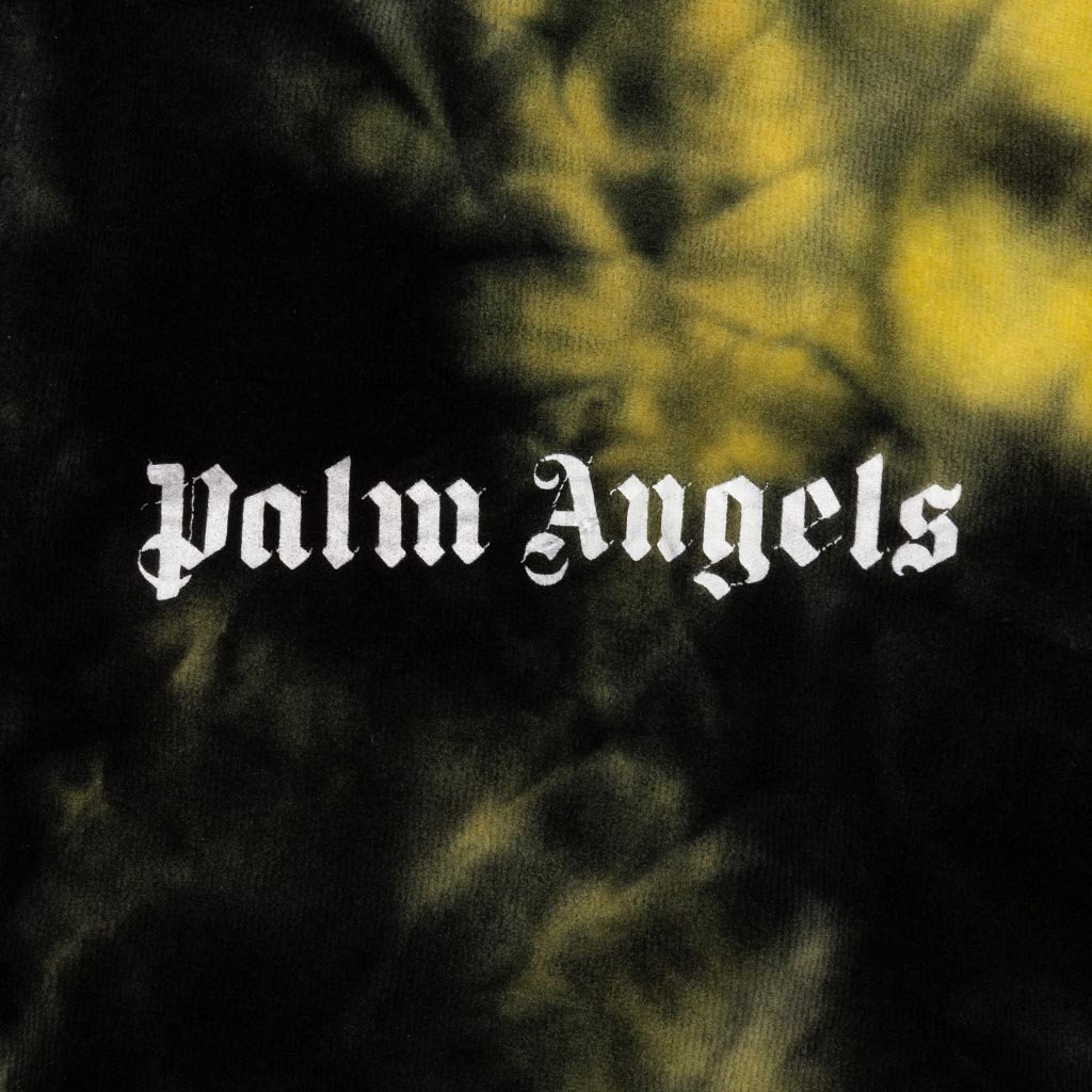 Tie Dye Chenille Track Jacket - Black/Yellow