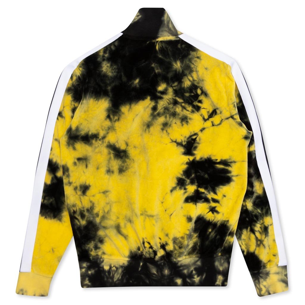 Tie Dye Chenille Track Jacket - Black/Yellow