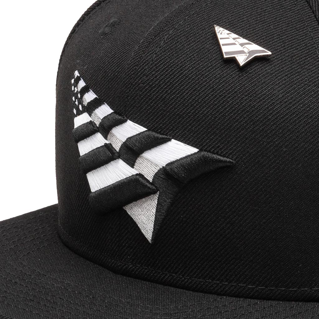 The Original Crown Old School Snapback W/ Black Undervisor - Black