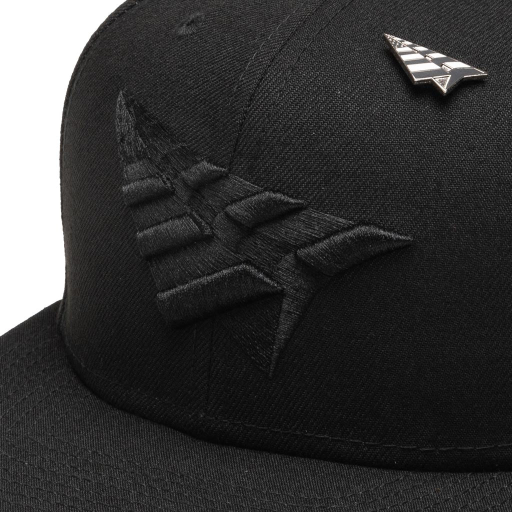 Triple Color Crown Old School Snapback - Black