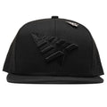 Triple Color Crown Old School Snapback - Black