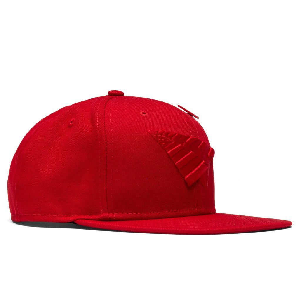 Triple Color Crown Old School Snapback - Red