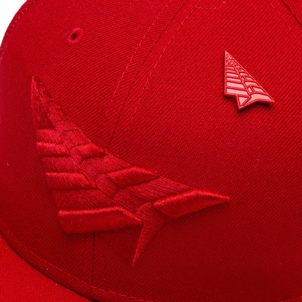 Triple Color Crown Old School Snapback - Red