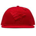 Triple Color Crown Old School Snapback - Red