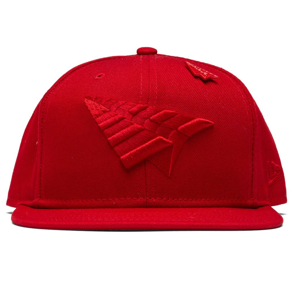 Triple Color Crown Old School Snapback - Red