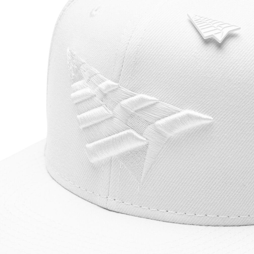 Triple Color Crown Old School Snapback - White